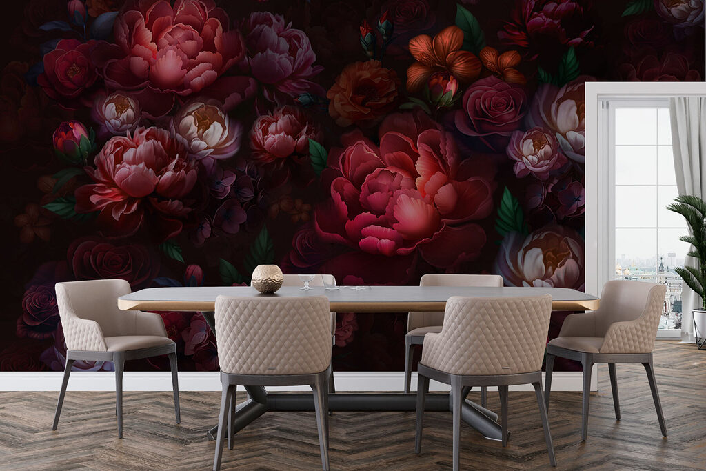 Flores rojo oscuro — interior 7
