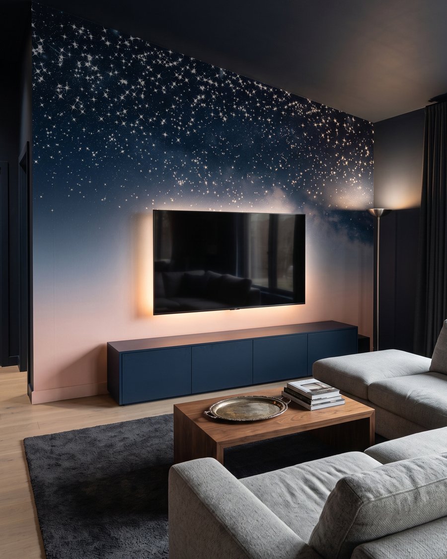 Lluvia de estrellas en un interior