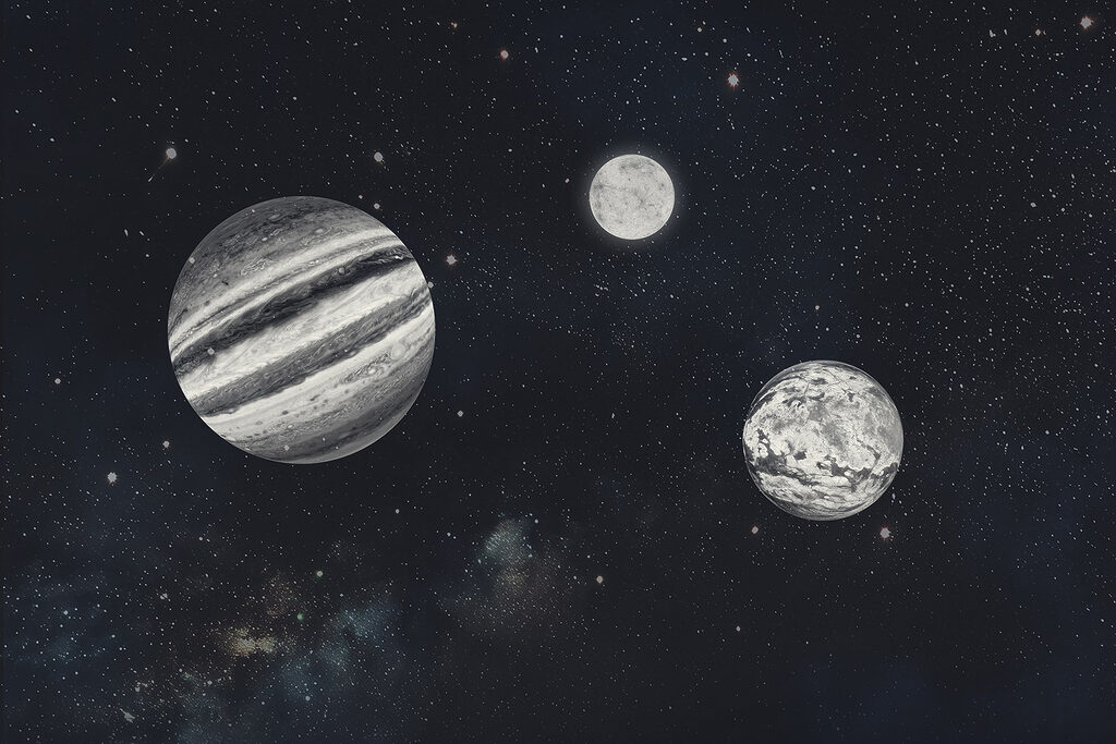 Planetas grises — diseño completo