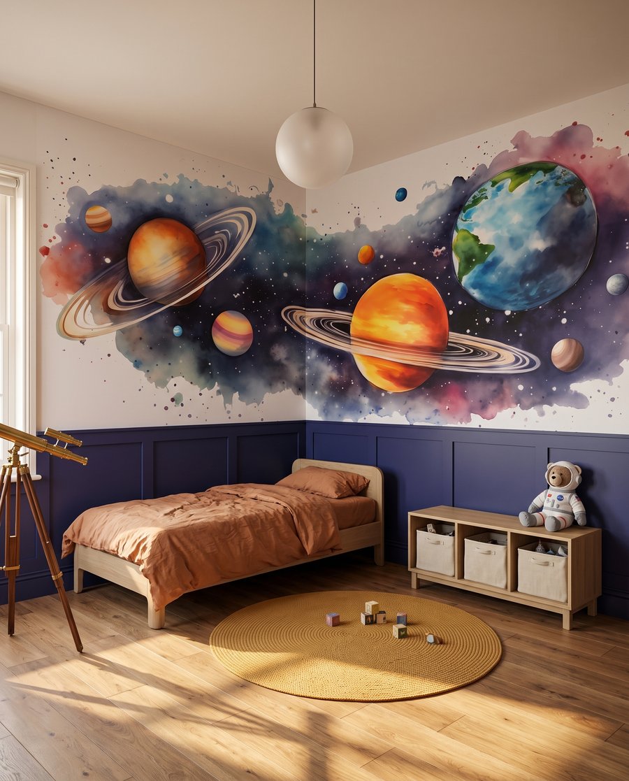 Planetas sobre pintura — interior 4