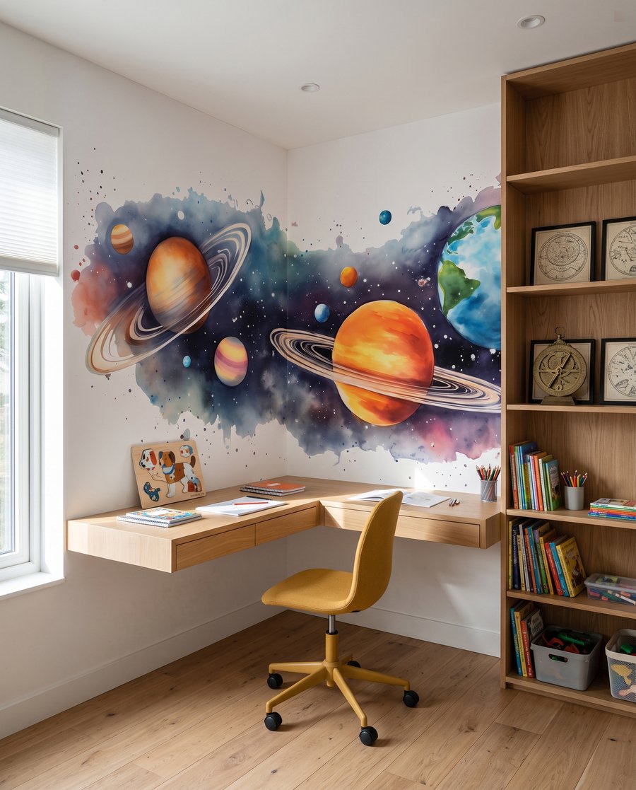 Planetas sobre pintura — interior 5