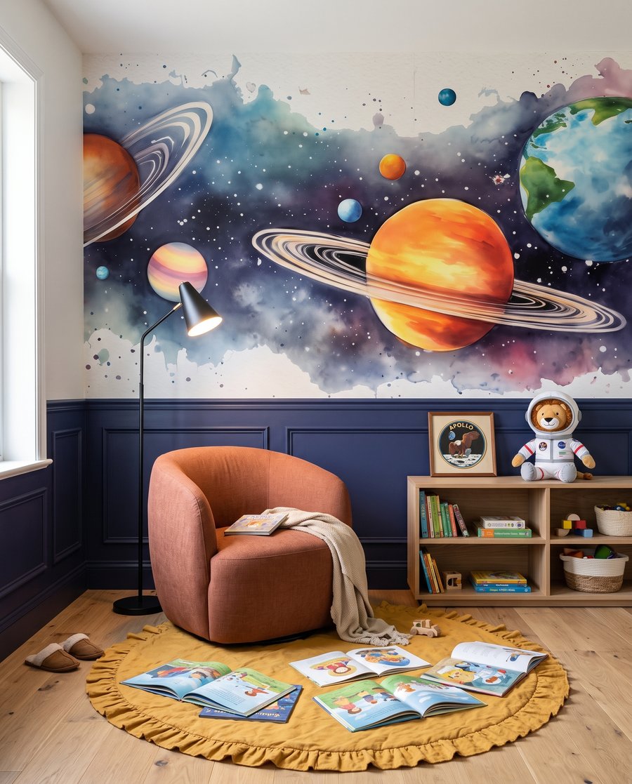 Planetas sobre pintura — interior 7