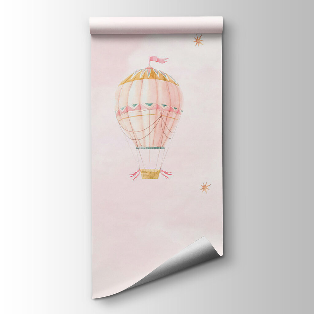 Globos pastel sobre rosa — vista del producto