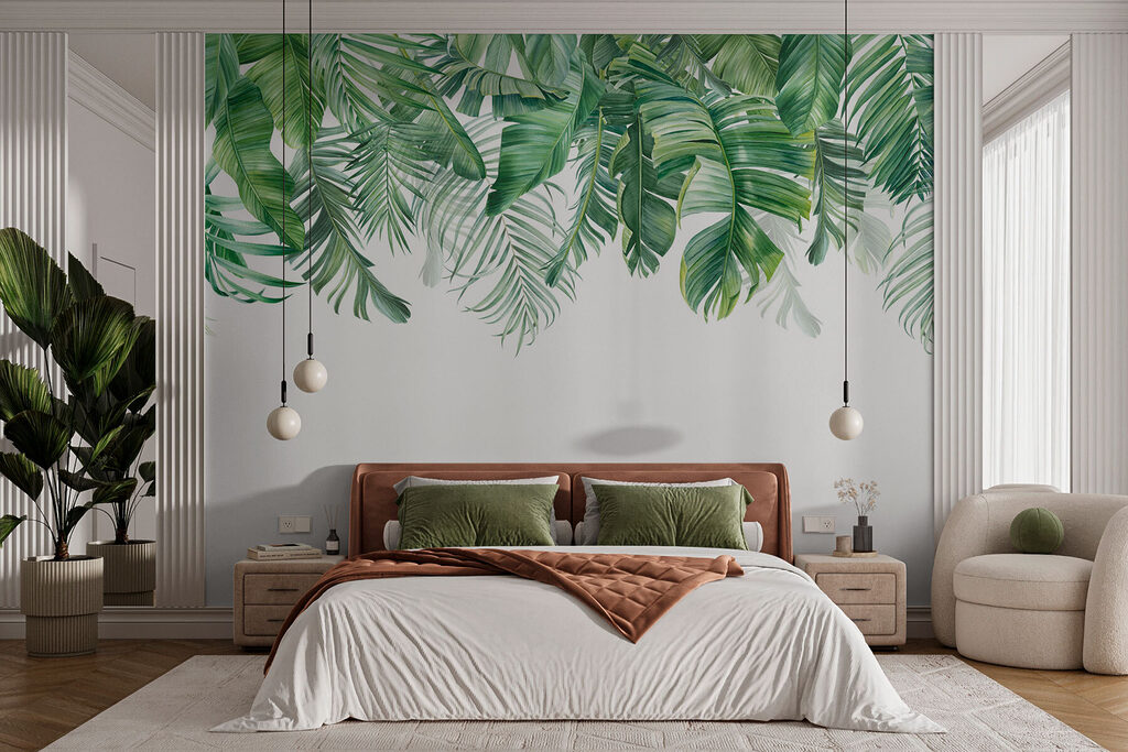 Hojas de palmera colgantes — interior 1