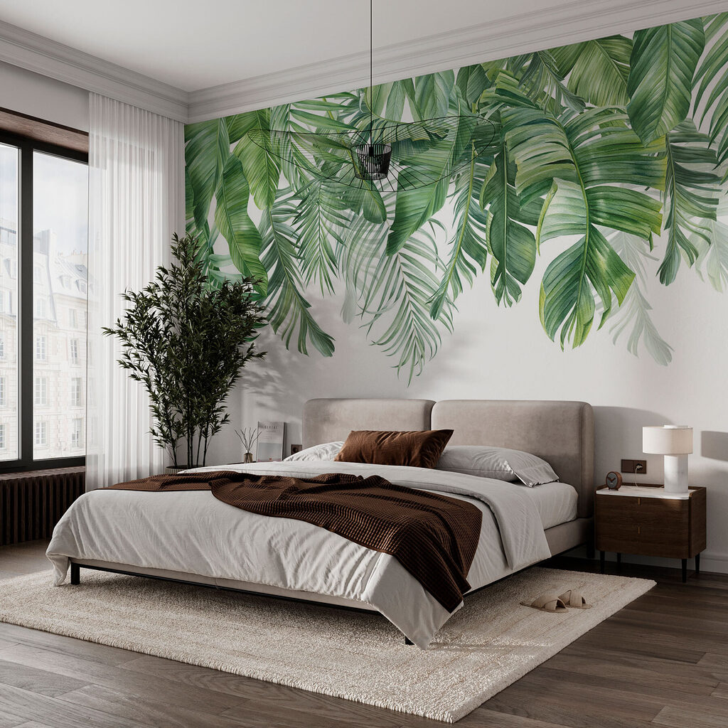 Hojas de palmera colgantes — interior 2