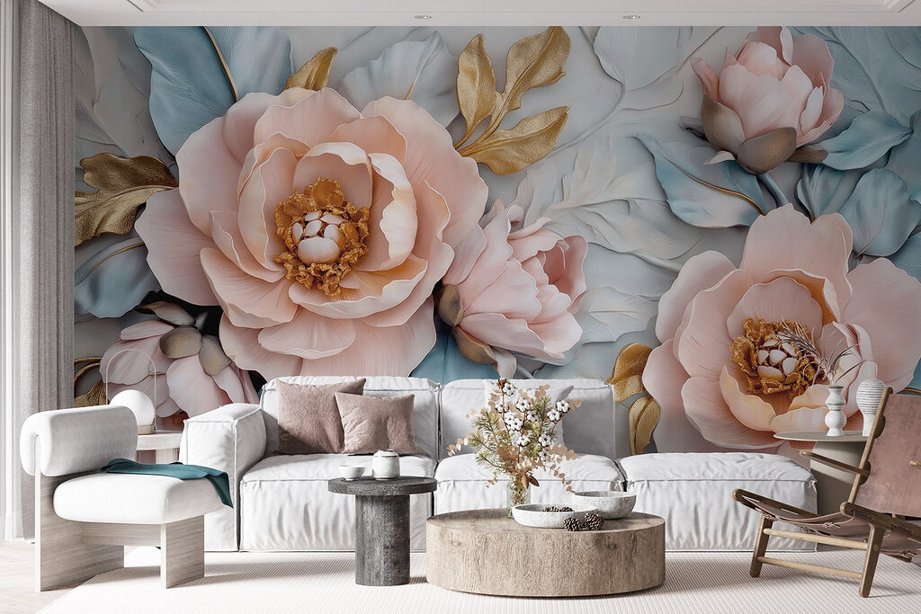 Flores rosas, hojas azules — interior 4