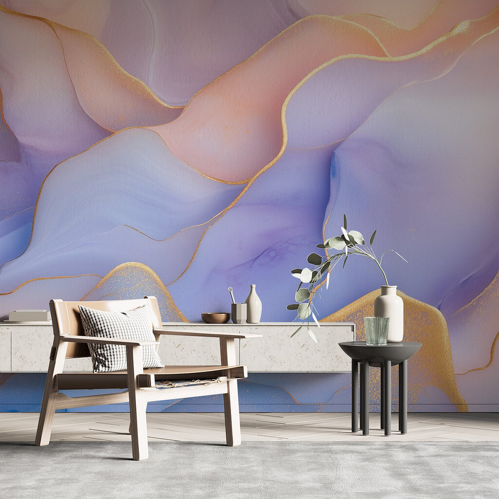 Franjas pastel, líneas doradas — interior 3