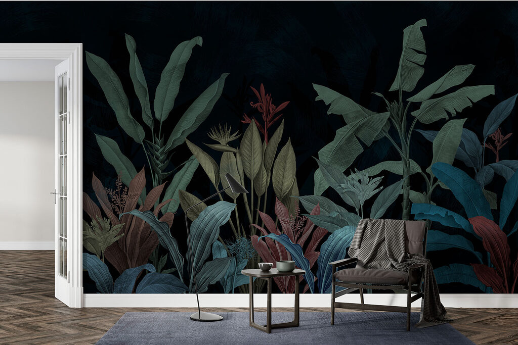 Hojas y flores tropicales — interior 3