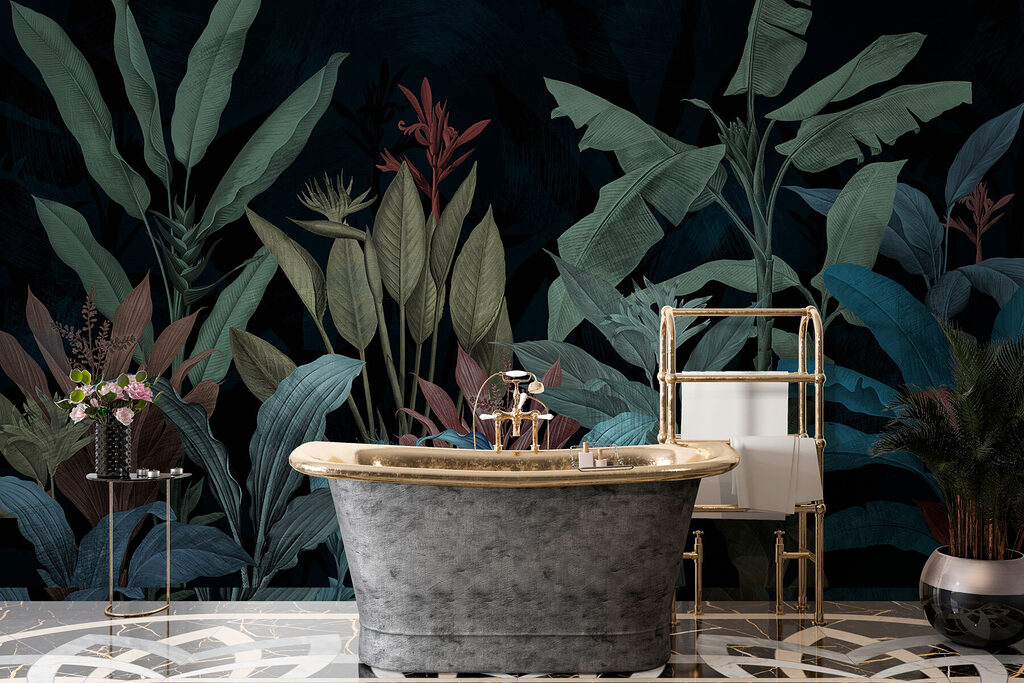 Hojas y flores tropicales — interior 5