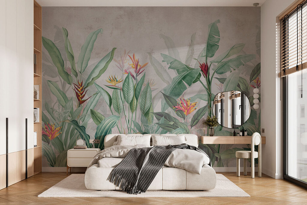Hojas y flores tropicales — interior 2
