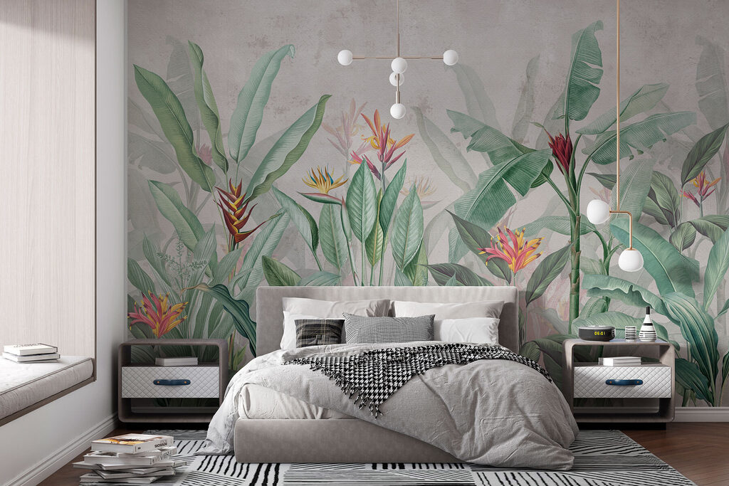 Hojas y flores tropicales — interior 3