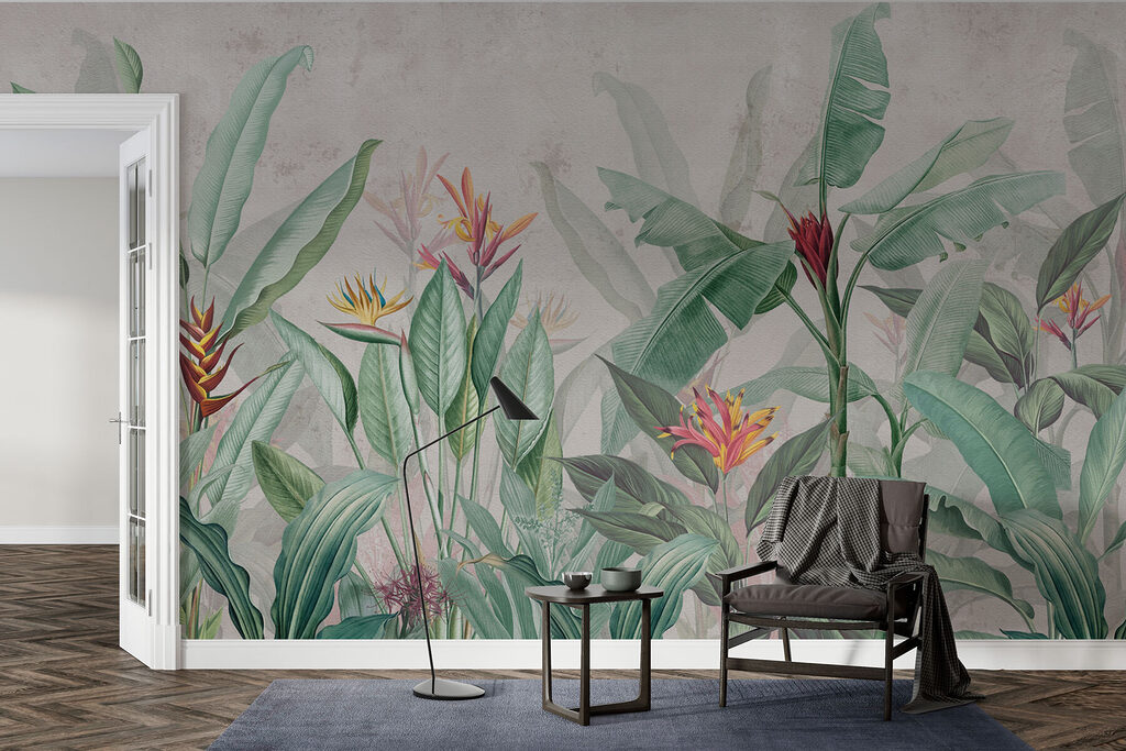 Hojas y flores tropicales — interior 5