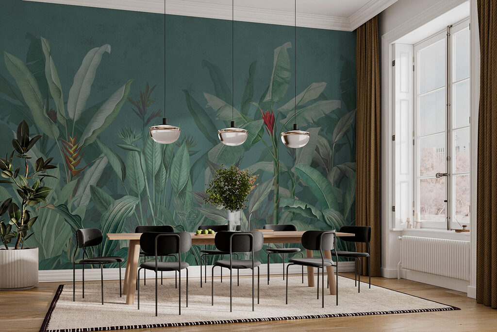 Hojas y flores tropicales — interior 4