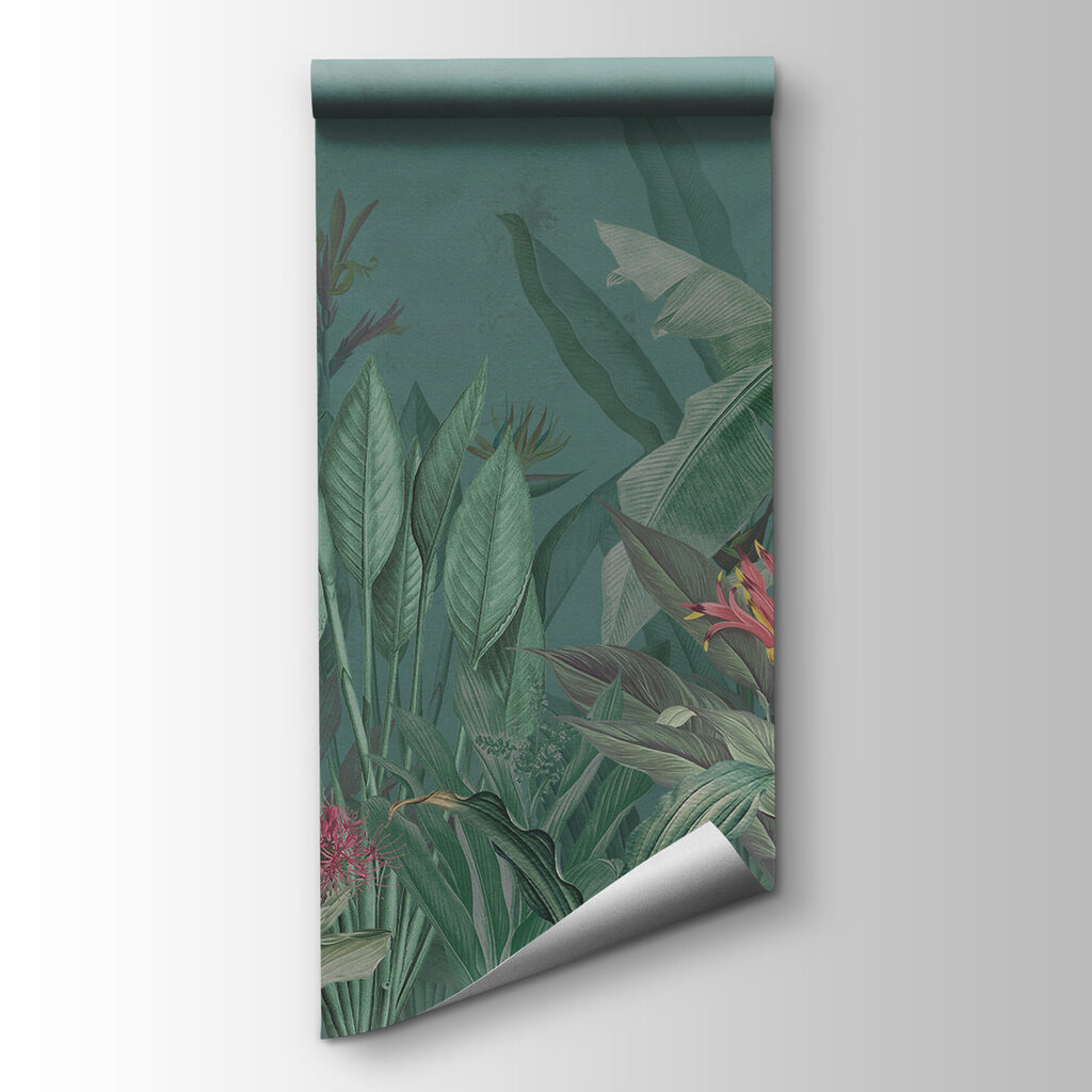 Hojas y flores tropicales — vista del producto