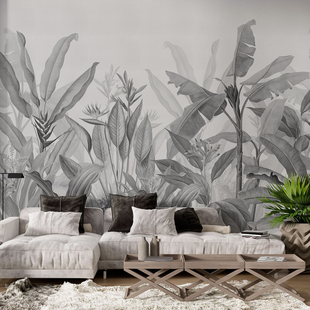 Hojas y flores tropicales — interior 1