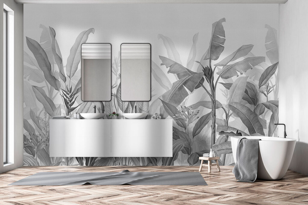 Hojas y flores tropicales — interior 4