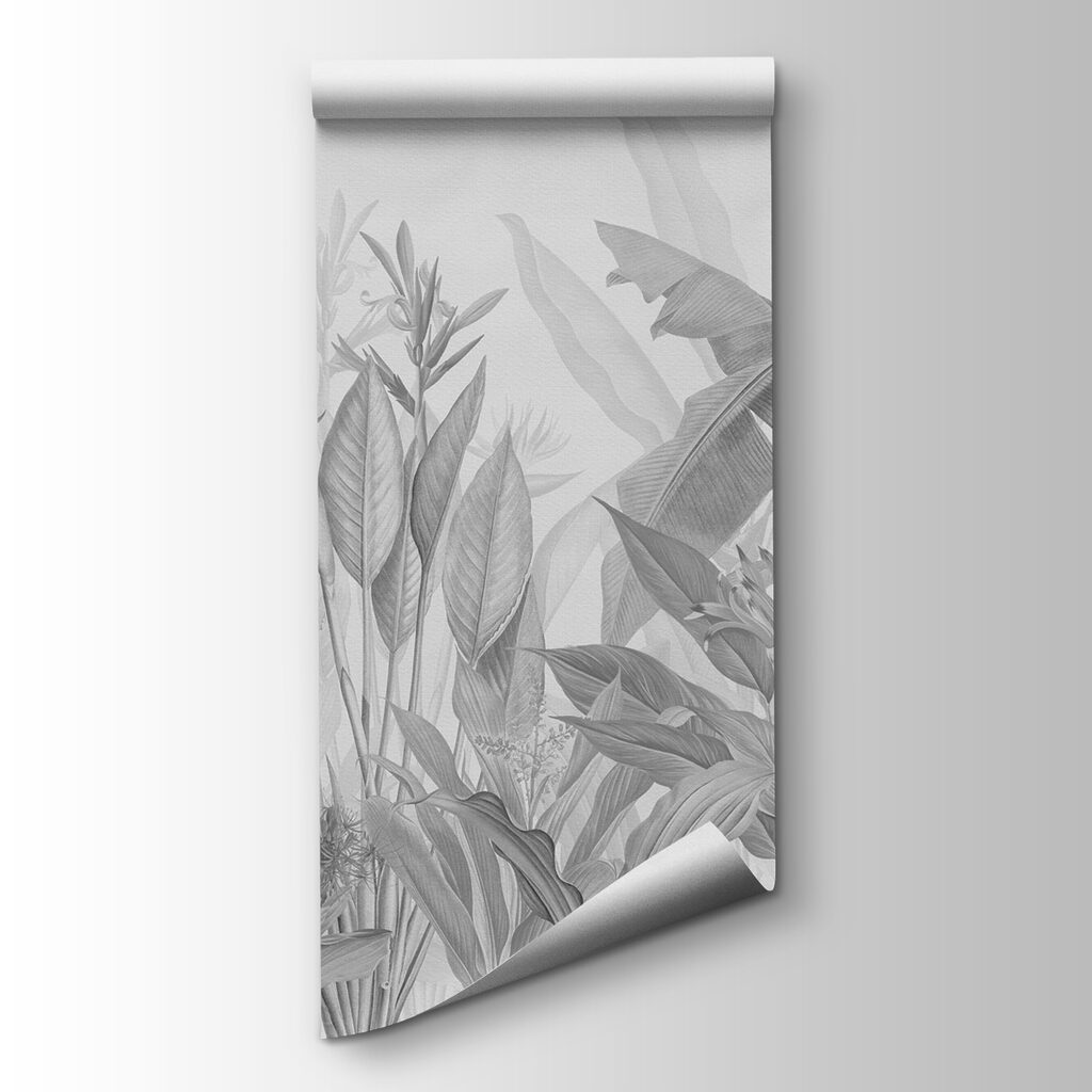 Hojas y flores tropicales — vista del producto