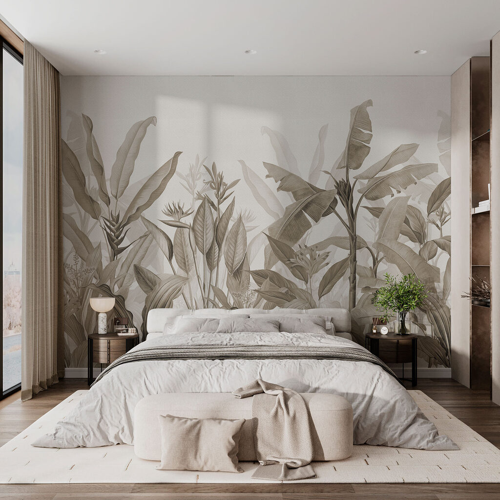 Hojas y flores tropicales — interior 2