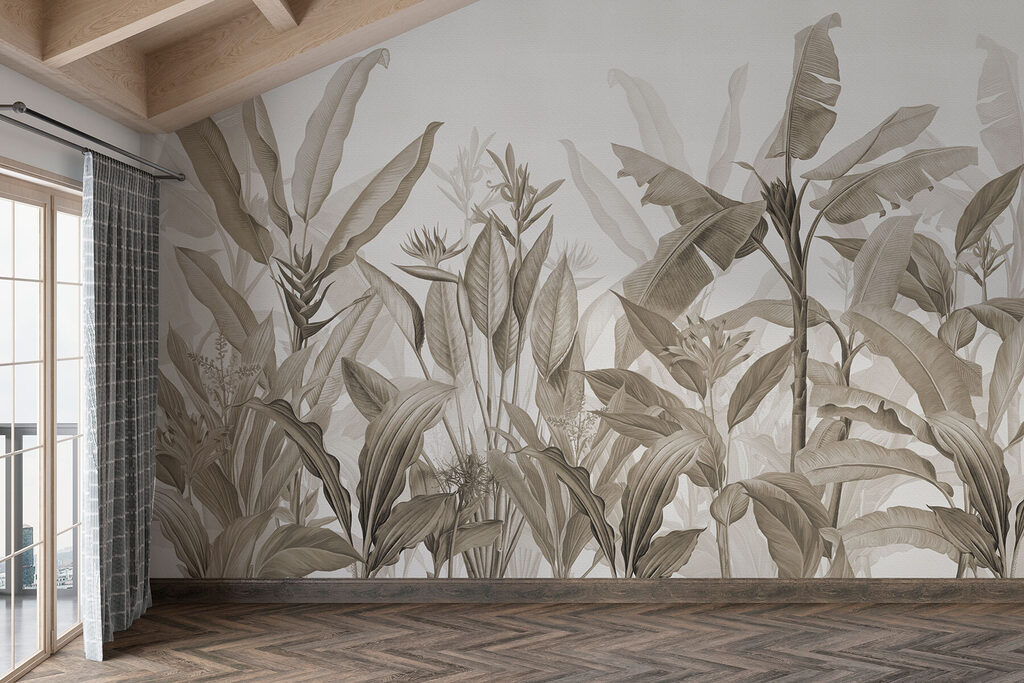 Hojas y flores tropicales — interior 3