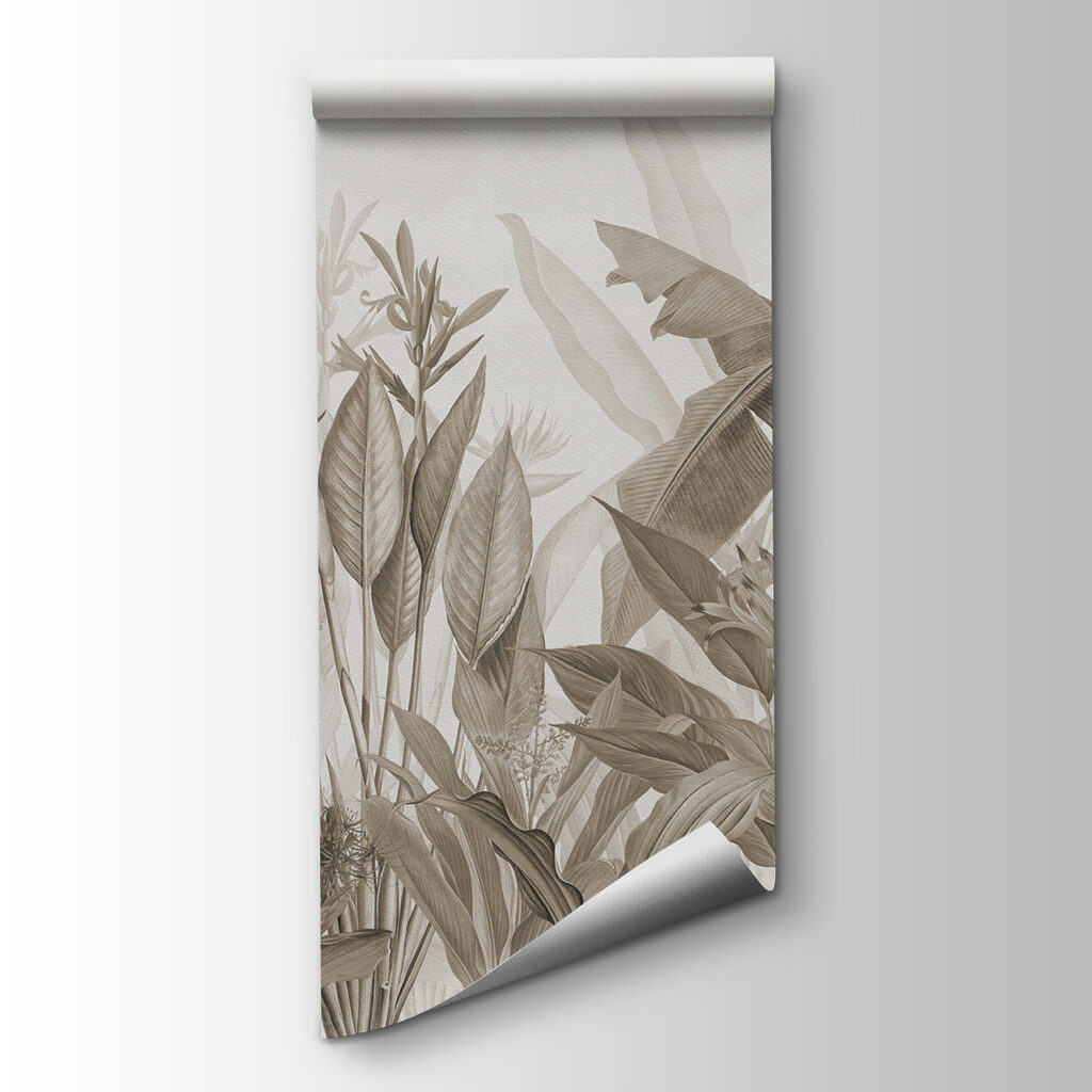 Hojas y flores tropicales — vista del producto