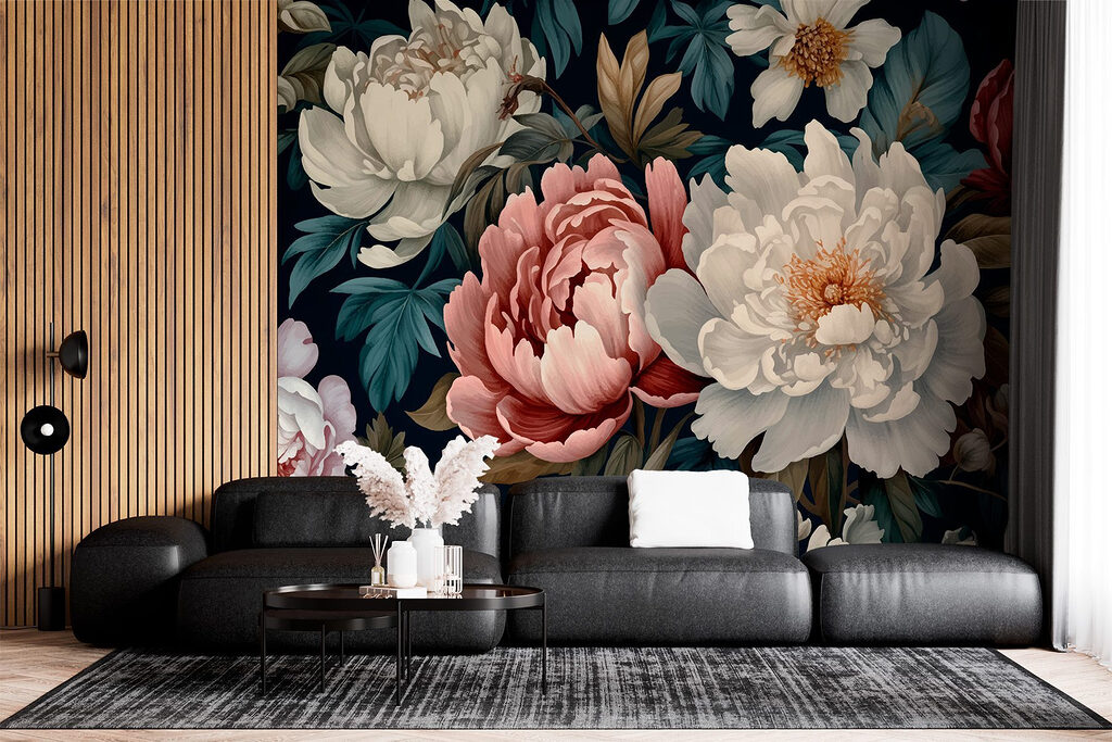 Flores sobre azul noche — interior 2