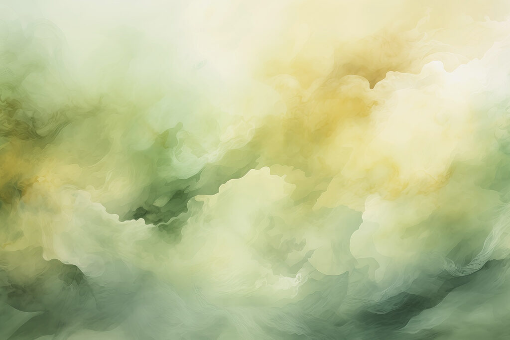Nubes verdes de acuarela — diseño completo