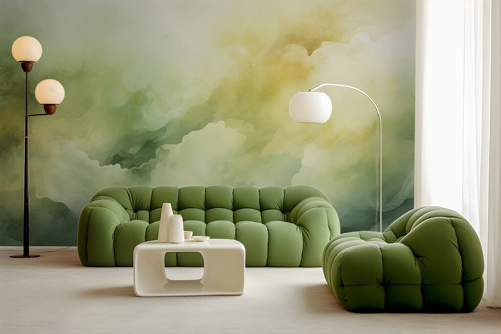 Nubes verdes de acuarela — interior 1