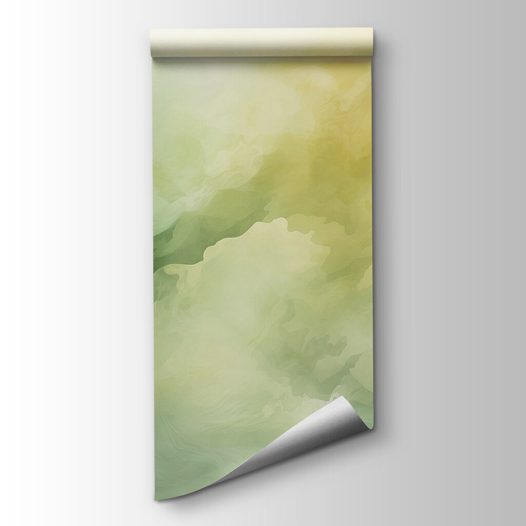Nubes verdes de acuarela — vista del producto