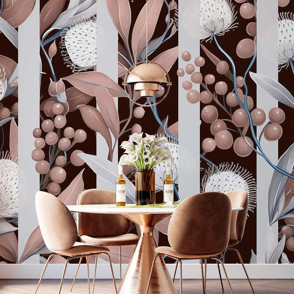 Flores blancas entre rayas — interior 4