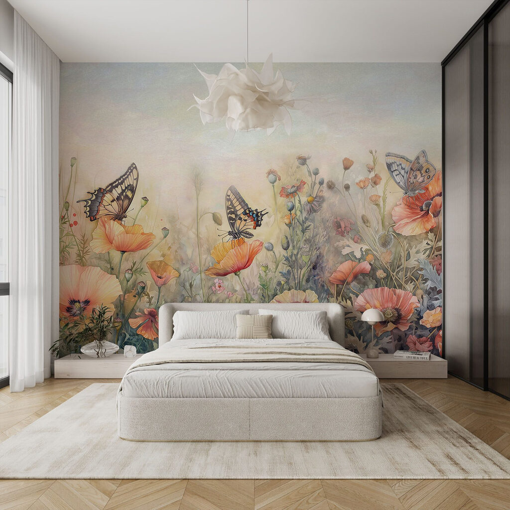 Mariposas sobre amapolas — interior 2