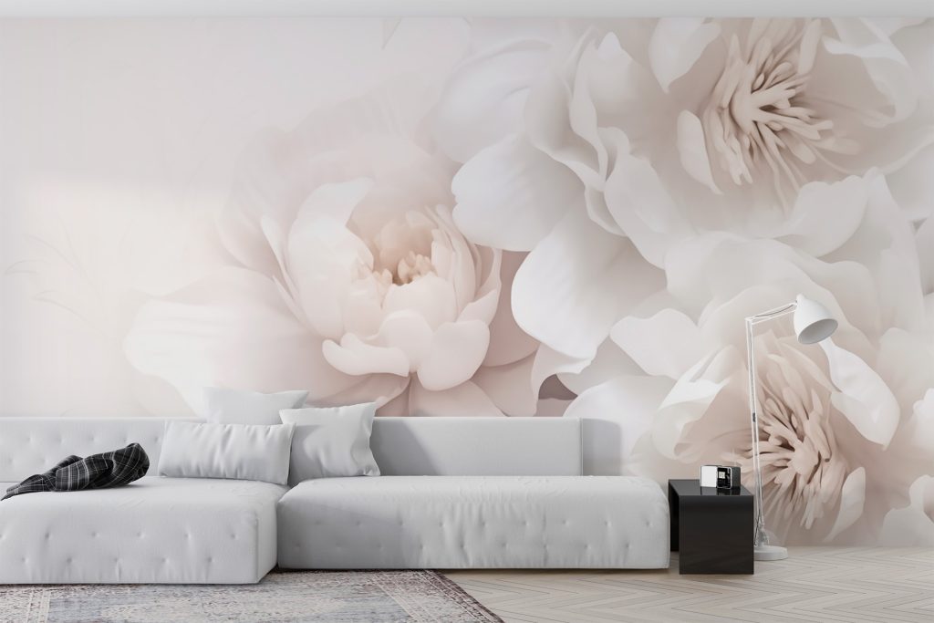 Flores blancas difuminadas — interior 2