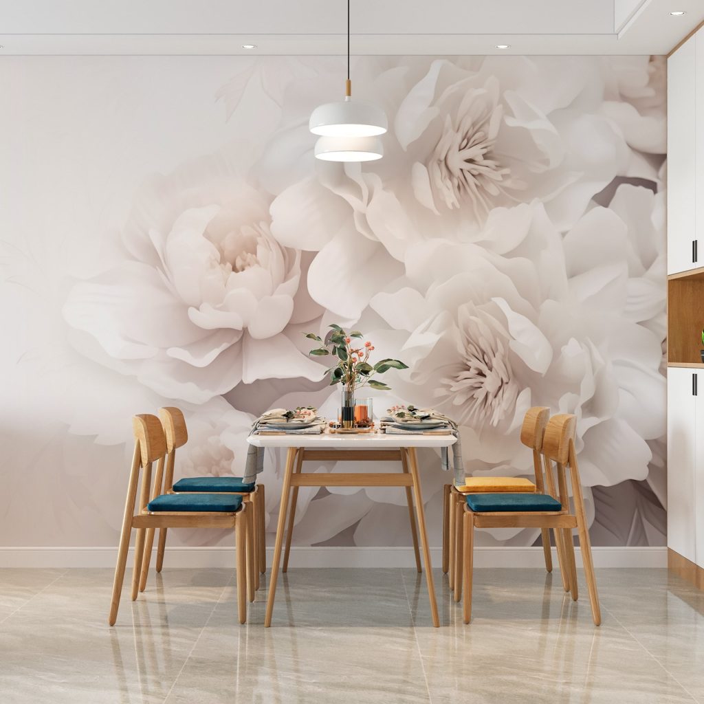 Flores blancas difuminadas — interior 3