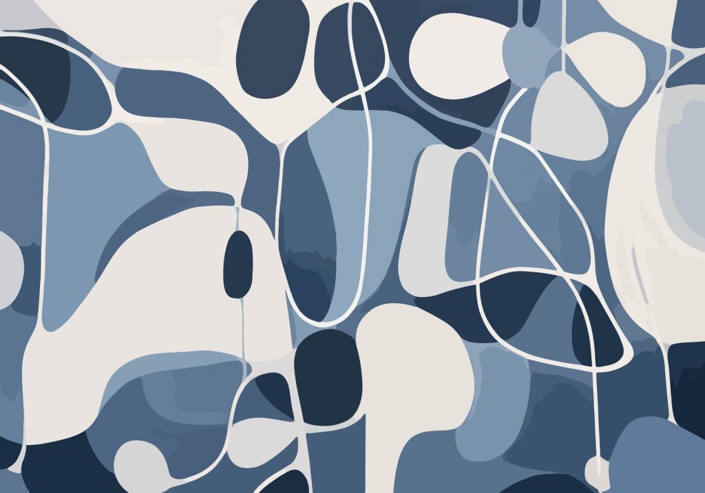 Formas abstractas entrelazadas — diseño completo