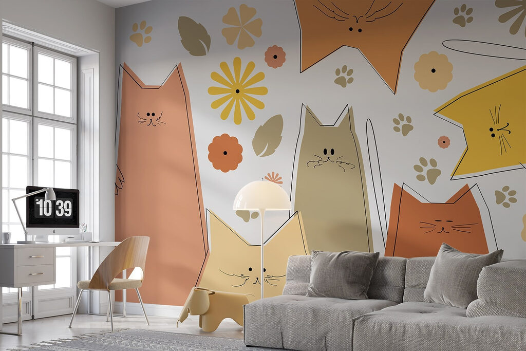 Gatos de trazo sencillo — interior 1