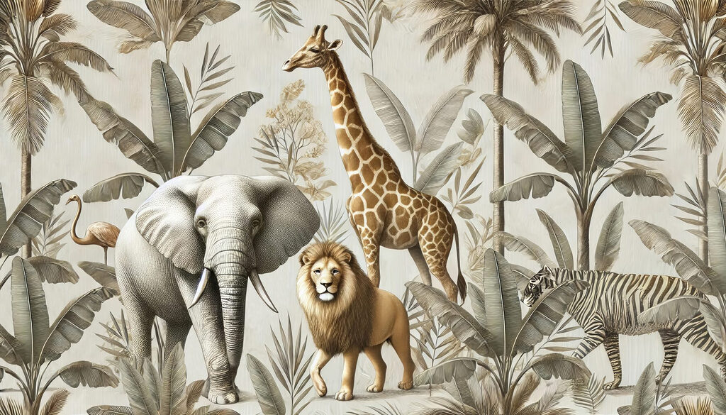 Safari entre palmeras — diseño completo