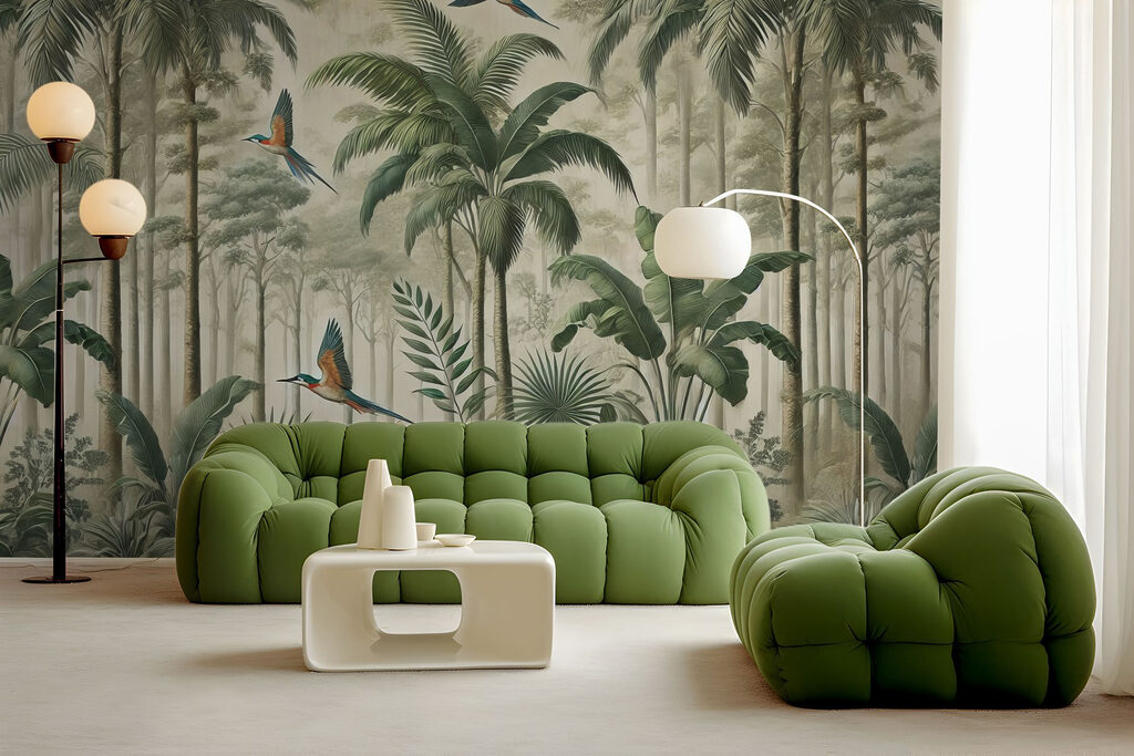 Pájaros entre palmeras — interior 4