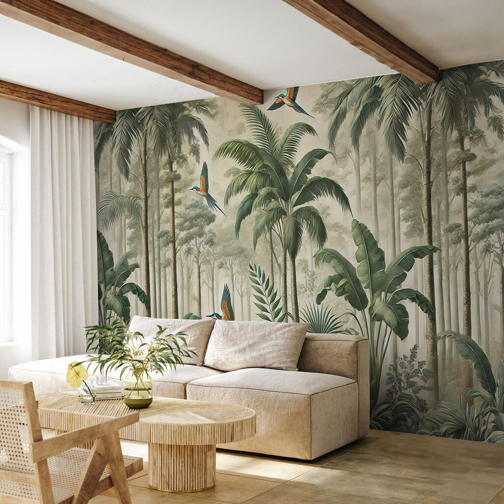 Pájaros entre palmeras — interior 7