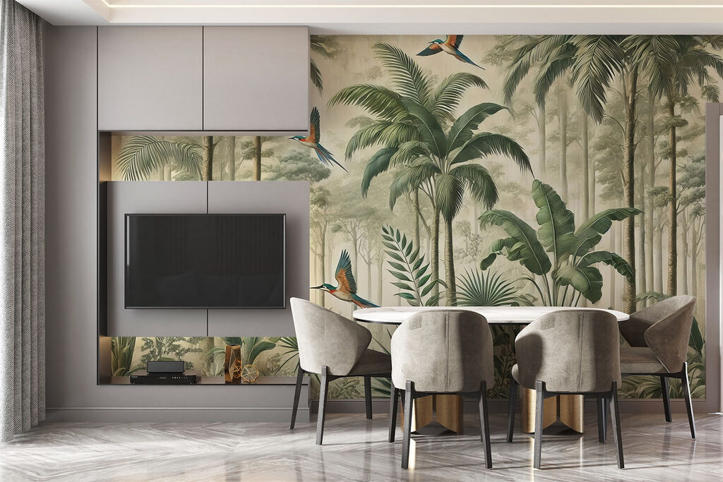 Pájaros entre palmeras — interior 8