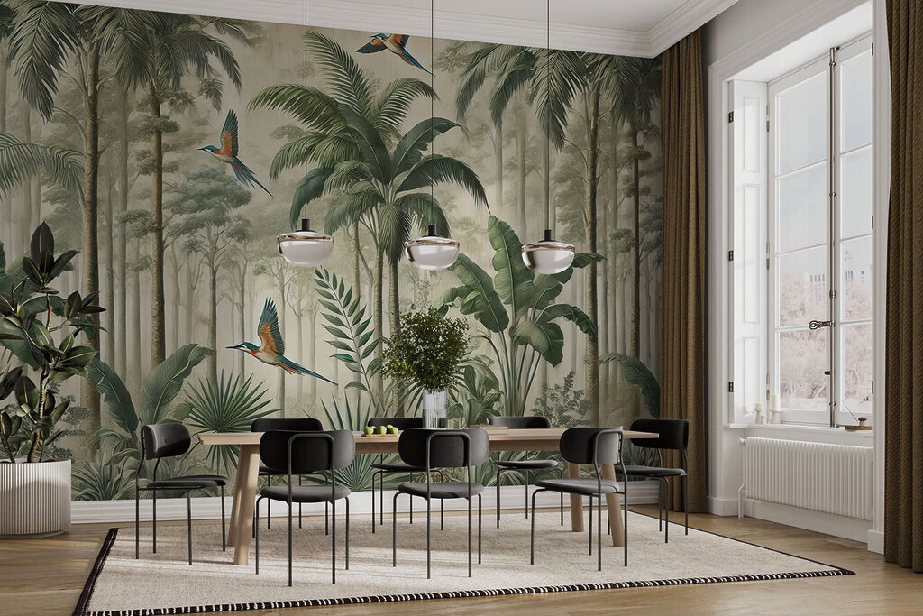 Pájaros entre palmeras — interior 9