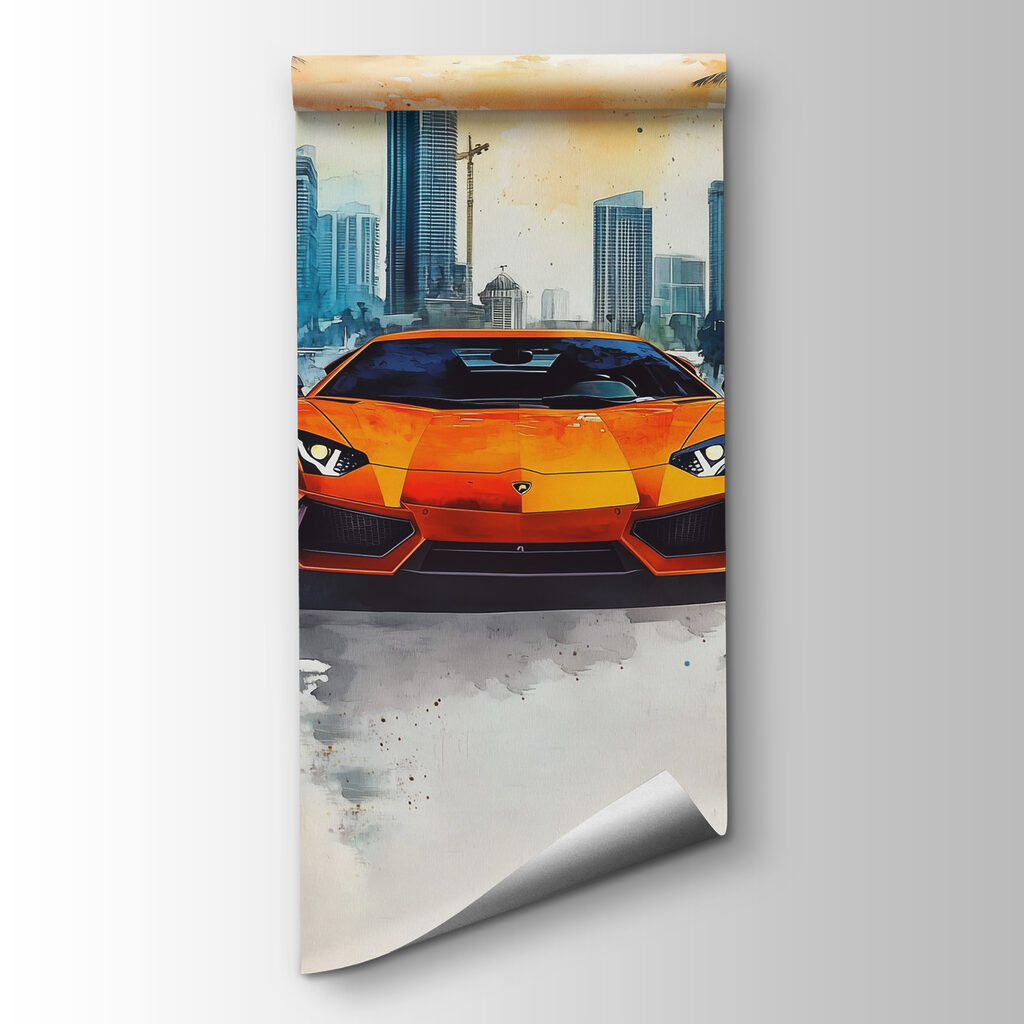 Coche deportivo naranja — vista del producto