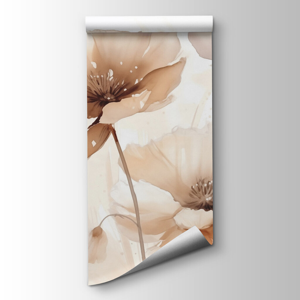 Flores beige en acuarela — vista del producto
