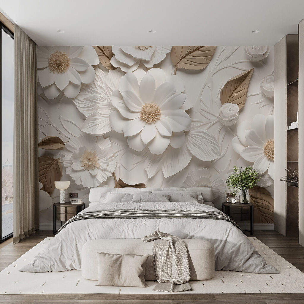 Capas de flores beige — interior 1