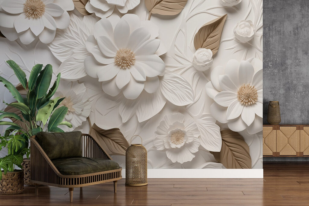Capas de flores beige — interior 3