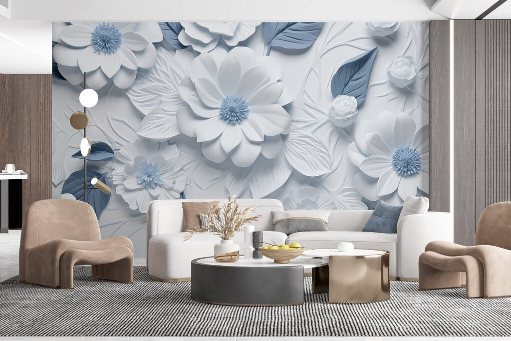 Capas de flores beige — interior 1