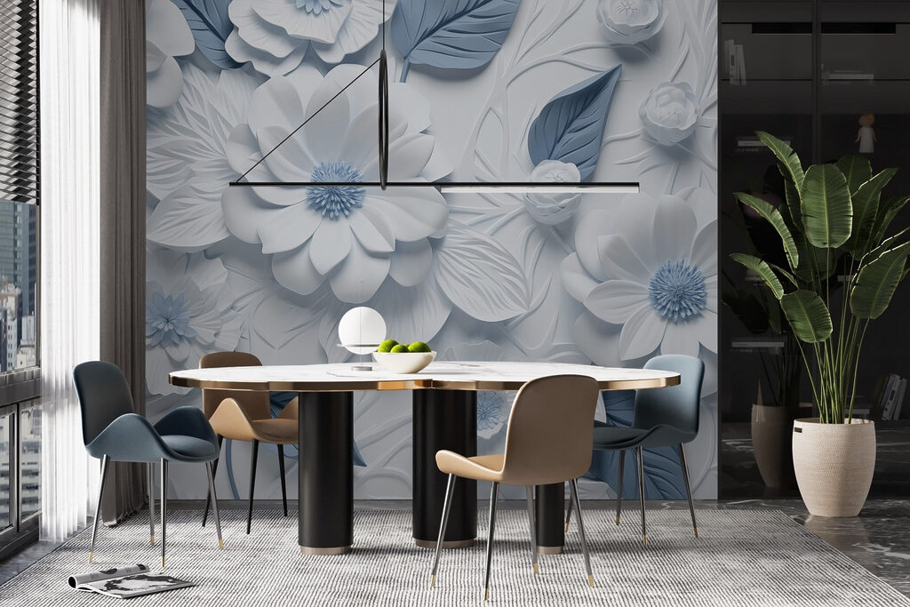 Capas de flores beige — interior 3