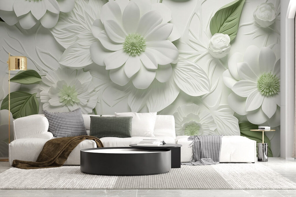 Capas de flores beige — interior 1
