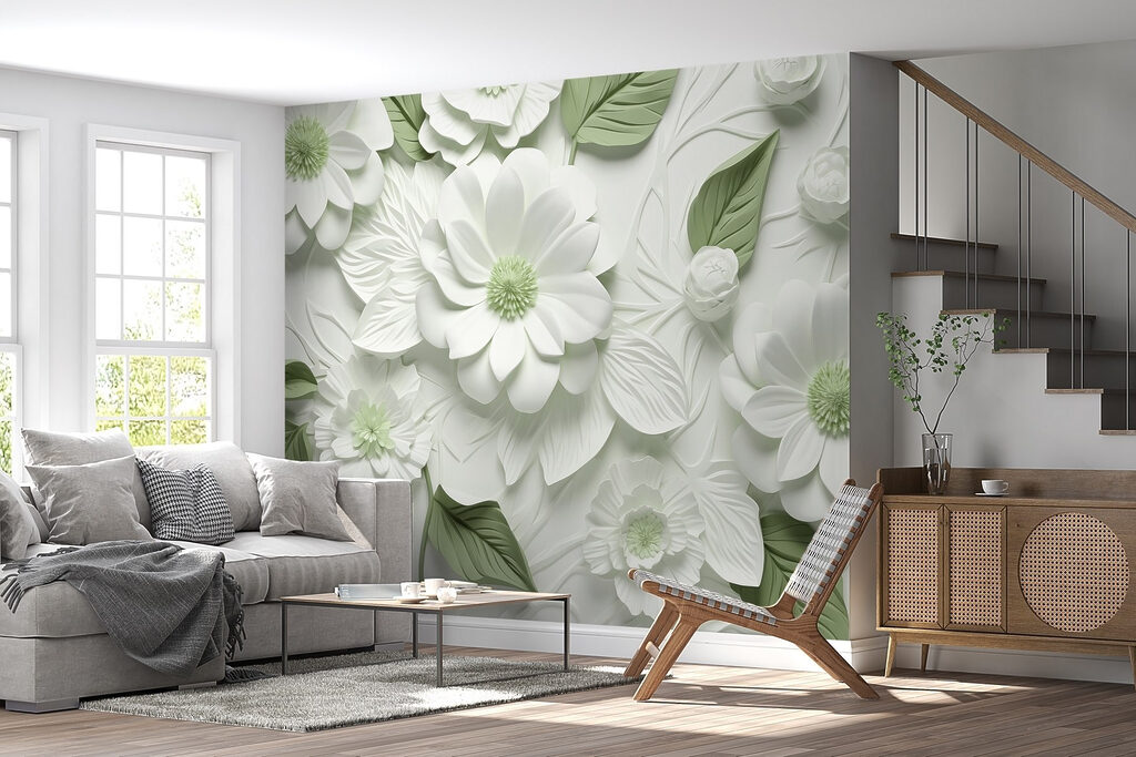 Capas de flores beige — interior 2