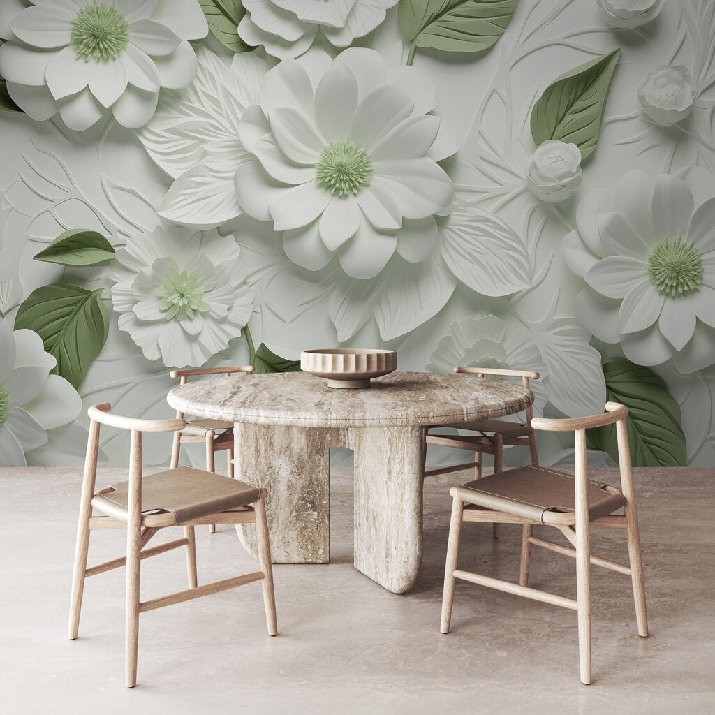 Capas de flores beige — interior 3
