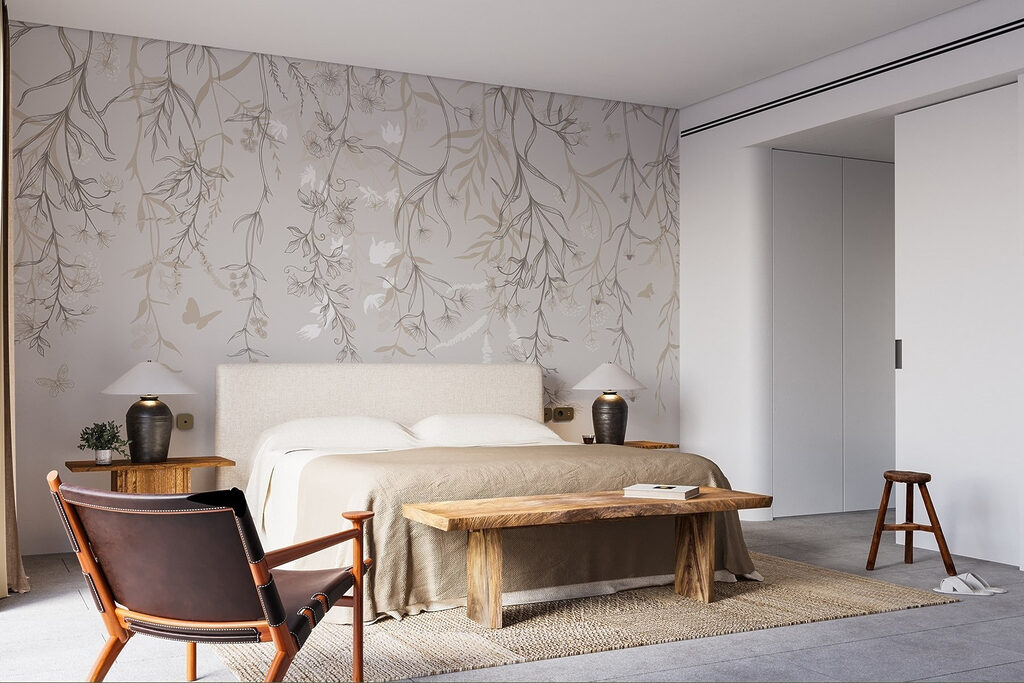 Ramas colgantes con mariposas — interior 1