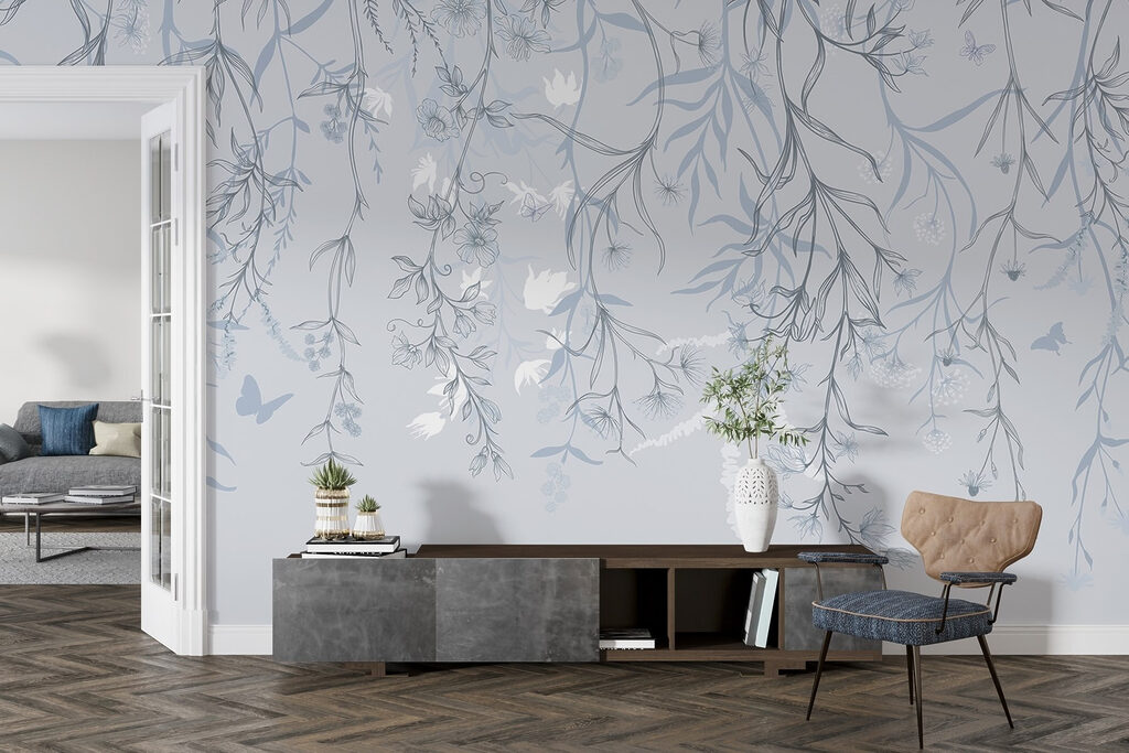 Ramas colgantes con mariposas — interior 3